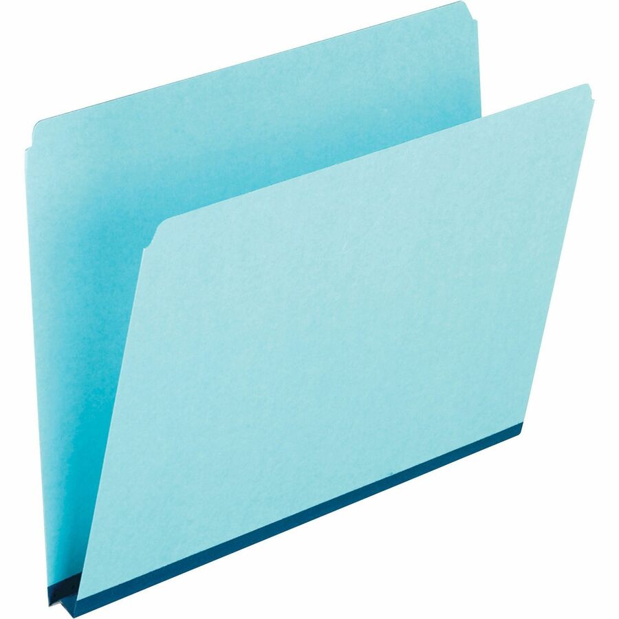 Pendaflex Letter Top Tab File Folder - 8 1/2" x 11" - 1" Expansion - 25 pt. - Tyvek, Pressboard - Blue - Reinforced, Heavy Duty - 60% Recycled - 25 / Box