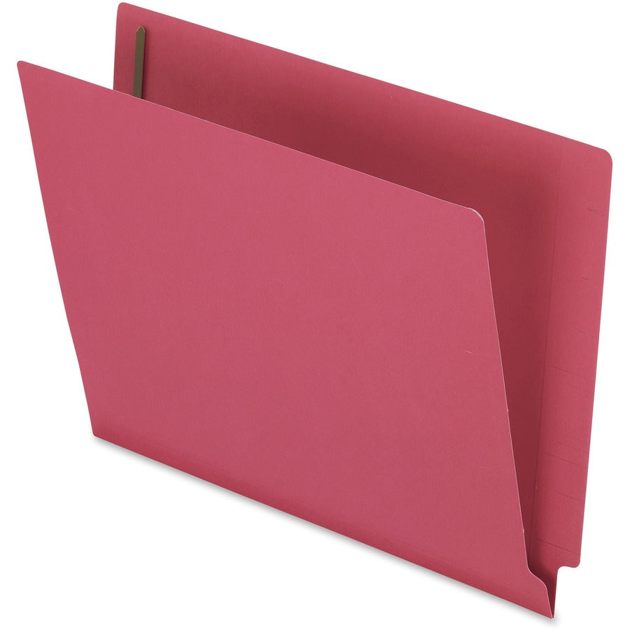 Pendaflex Letter End Tab File Folder - 8 1/2" x 11" - 3/4" Expansion - 2 Fastener - 2" for Folder - 11 pt. - 2 Plys - Red - Heavyweight Cover - 10% Recycled - 50 / Box