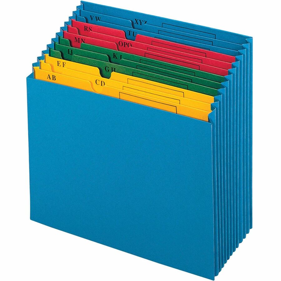Pendaflex Expanding File - 11" x 12" - 12 Pocket - Paper, Paper - Blue - Preprinted - 10% Recycled - 1 Each