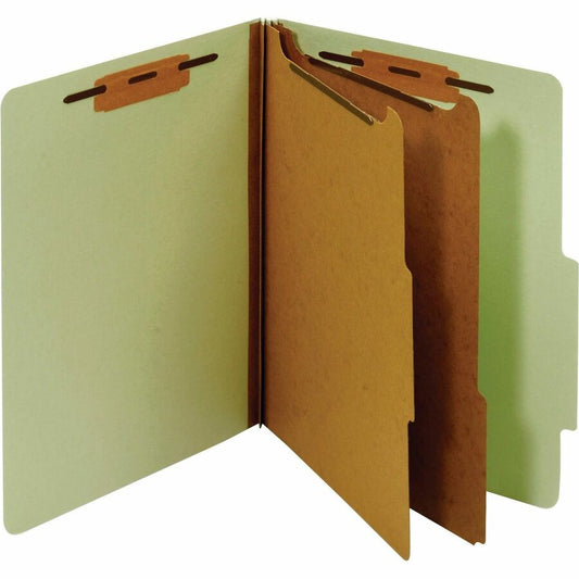 Pendaflex Letter Classification Folder - 8 1/2" x 11" - 1" for Folder - 2 Divider - 25 pt. - Pressboard, Tyvek - Green - Reinforced, Tyvek Tape Spine - 30% Recycled - 1 Each