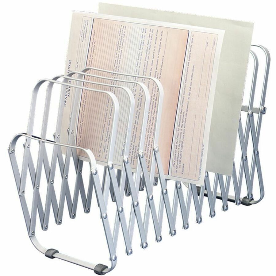 LEE Flexible Expandable Collator/Sorter/File - 24 - 7" Height x 11" Width x 10.50" Depth - Desktop - 0% Recycled - Silver - Aluminum - 1 Each