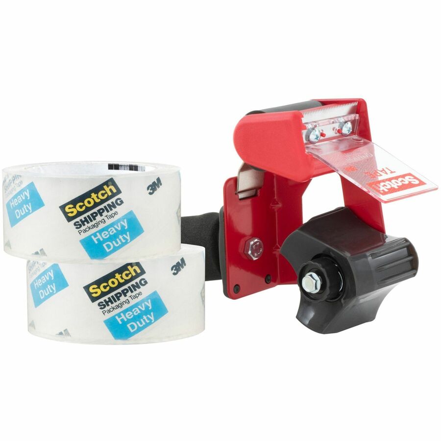 Scotch Heavy-Duty Shipping/Packaging Tape - 54.60 yd Length x 1.88" Width x 3.1 mil Thickness - 3" Core - Clear - Synthetic Rubber Resin - 3.10 mil - Dispenser Included - Pistol Grip Dispenser - Breakage Resistance, Tear Resistant, Split Resistant, Sli...