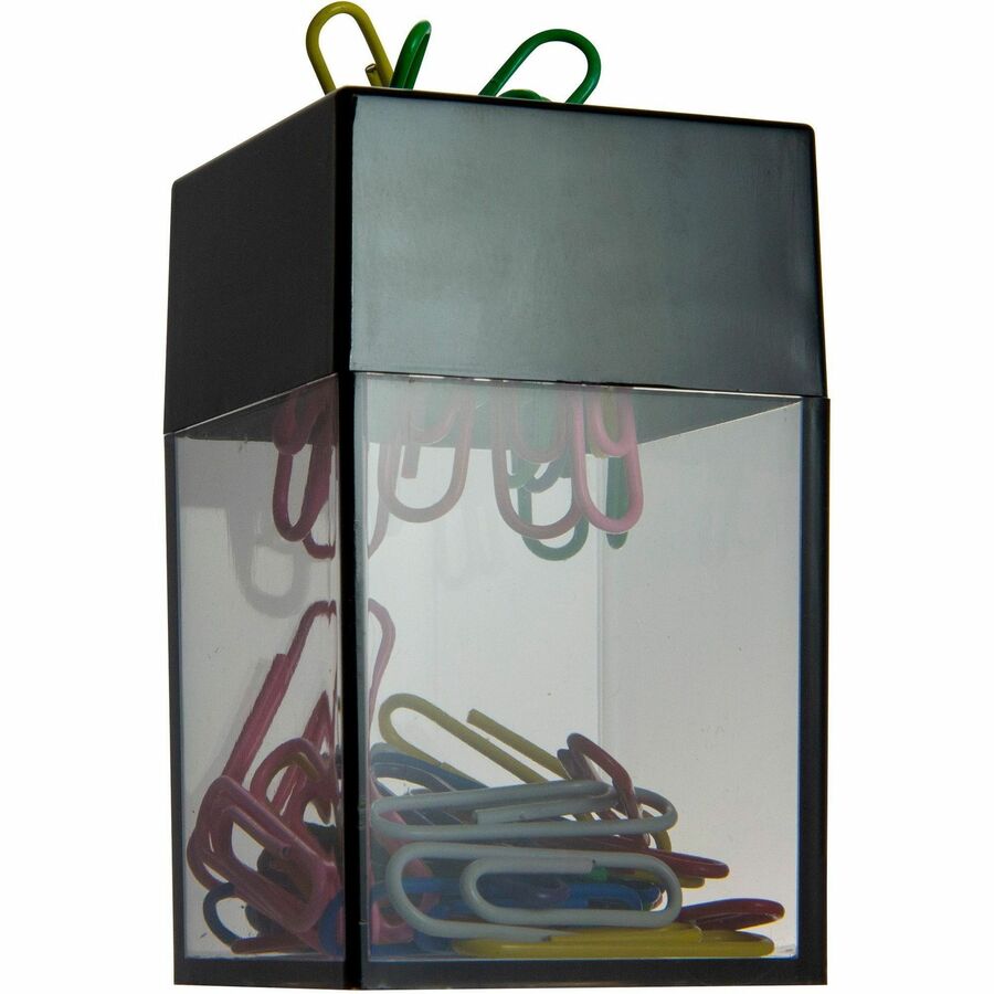 Officemate Magnetic Top Paper Clip Dispenser - Smoke - 1 Each