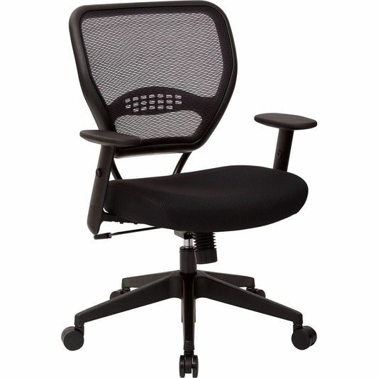 Office Star Professional Air Grid Back Managers Chair - Black Seat Color - Mesh Seat Material - Mesh Back Material - Black Frame Color - 5-star Base - 1 Each