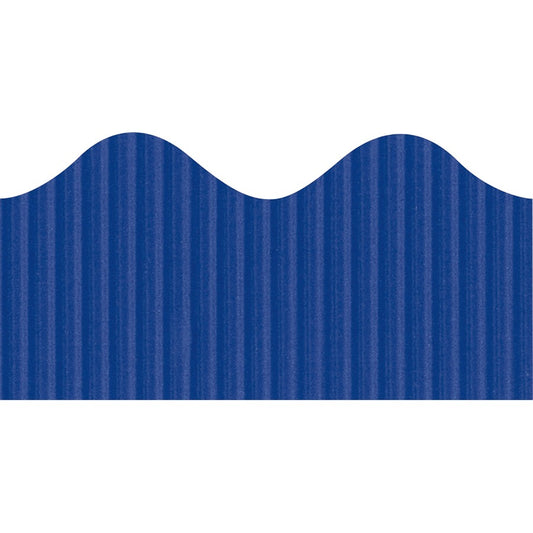 Bordette Decorative Border - Rectangle with Scalloped Trim Shape - Pin-up - Fadeless - 4" Height x 2.25" Width x 600" Length - Royal Blue - Paper - 1 Roll