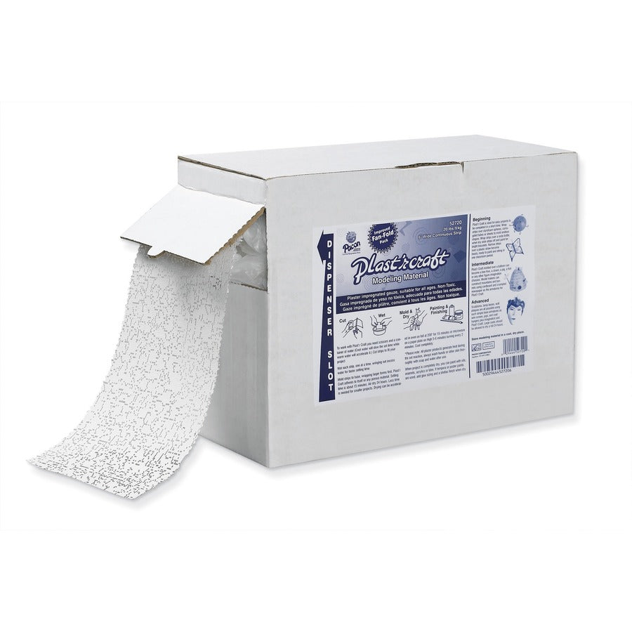 Creativity Street Plast'r Craft Nontoxic Plaster Craft Strips - Shaping - 6" Width x 396 ft Length - White - 1 Each