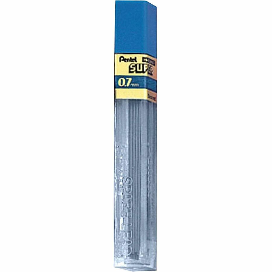 Pentel Super Hi-Polymer Leads - 0.7 mm , Medium Point - 2H - Black Lead - 12 / Tub