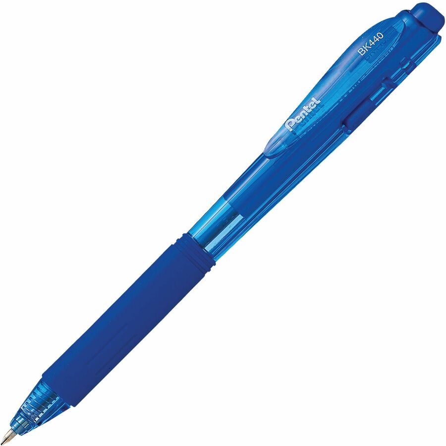 Pentel WOW! Retractable Ballpoint Pens - Retractable - Blue Ink - Blue Barrel - 12 / Dozen