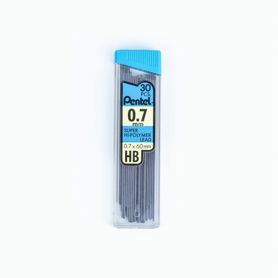 Pentel Super Hi-Polymer Leads - 0.7 mm , Medium Point - HB - Black Lead - 30 / Tub