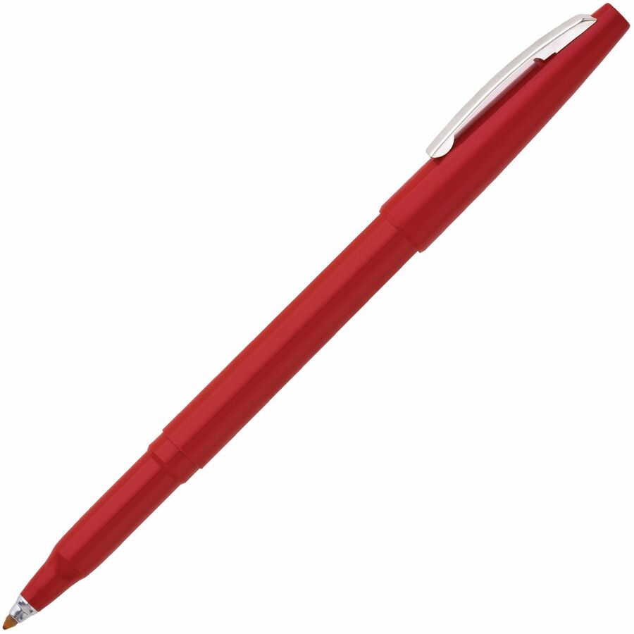 Pentel Rolling Writer Pens - Red Ink - Red Plastic Barrel - 12 / Dozen