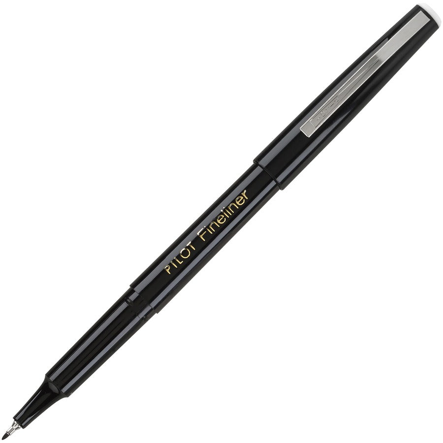 Pilot Marker Pens - Black Ink - Black Barrel - Acrylic Fiber Tip - Writing - 1 Each