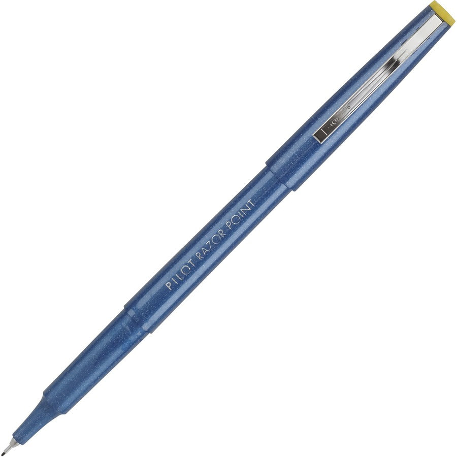 Pilot Marker Pens - Blue Ink - Blue Plastic Barrel - Metal Tip - Writing - 12 / Dozen