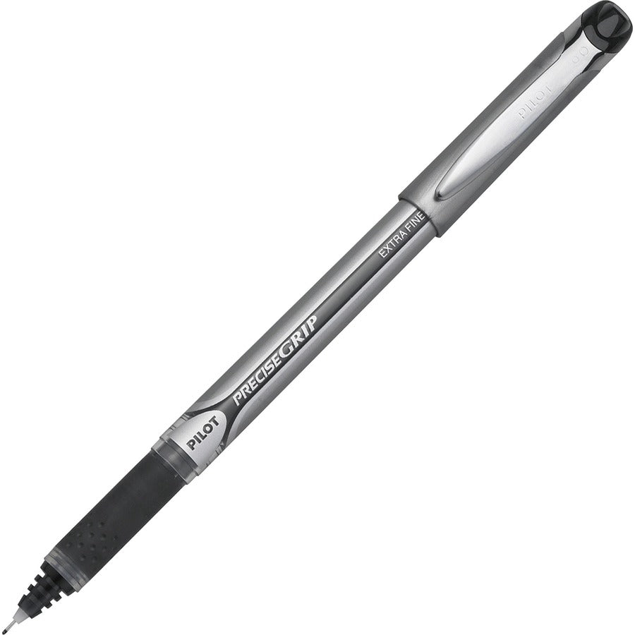Pilot Extra-Fine Capped Rolling Ball Pens - Black Ink - Black Barrel - 12 / Dozen