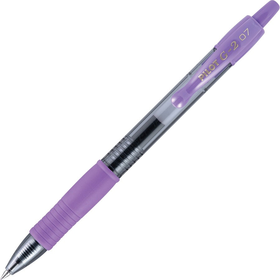 G2 Premium Gel Ink Retractable Pens - Refillable - Retractable - Purple Ink - Gel-based - Translucent Barrel - 12 / Dozen