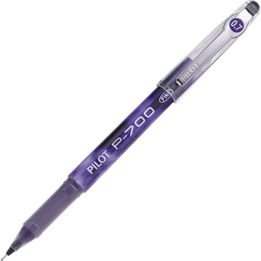 Pilot P700 Fine Point Gel Rollerball Pens - Purple Ink - Gel-based - Purple Barrel - 12 / Dozen