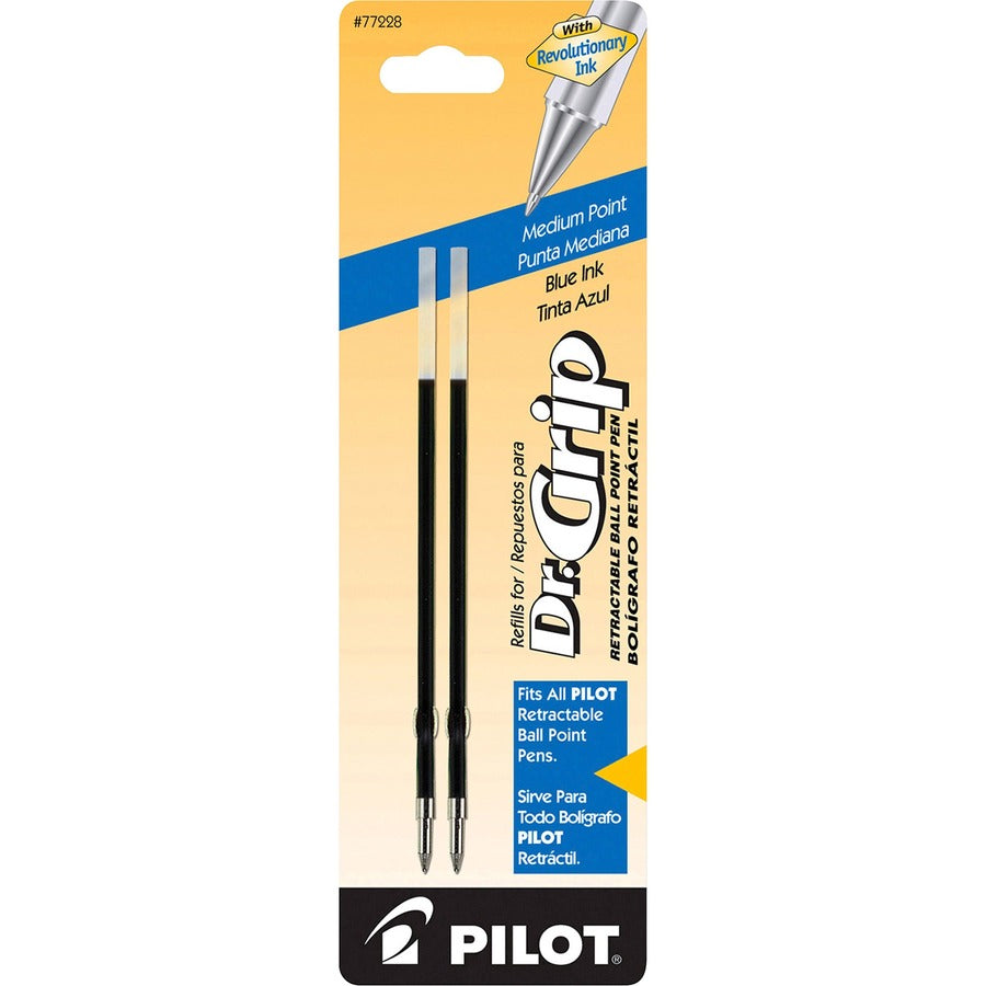 Pilot Retractable Pen Refills - 1 mm , Medium Point - Blue Ink - 2 / Pack