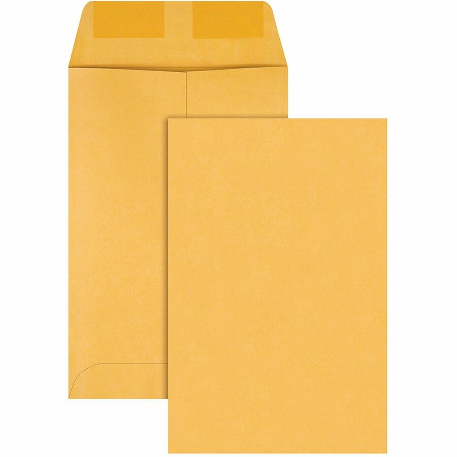 Quality Park 6-1/2 x 9-1/2 Catalog Envelopes with Gummed Flap - Catalog - #1 3/4 - 6 1/2" Width x 9 1/2" Length - 28 lb - Gummed - Brown - Kraft - 500 / Box