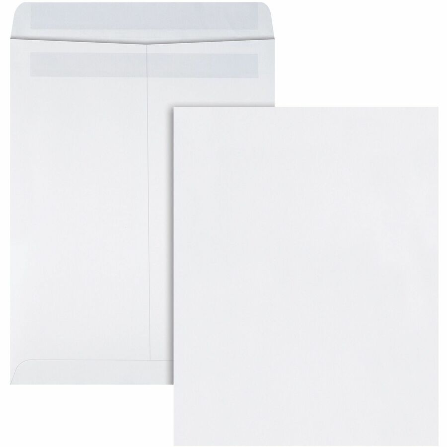 Quality Park 9-1/2 x 12-1/2 Catalog Mailing Envelopes with Redi-Seal&reg, Self-Seal Closure - Catalog - #12 1/2 - 9 1/2" Width x 12 1/2" Length - 28 lb - Self-sealing - White - Wove - 100 / Box