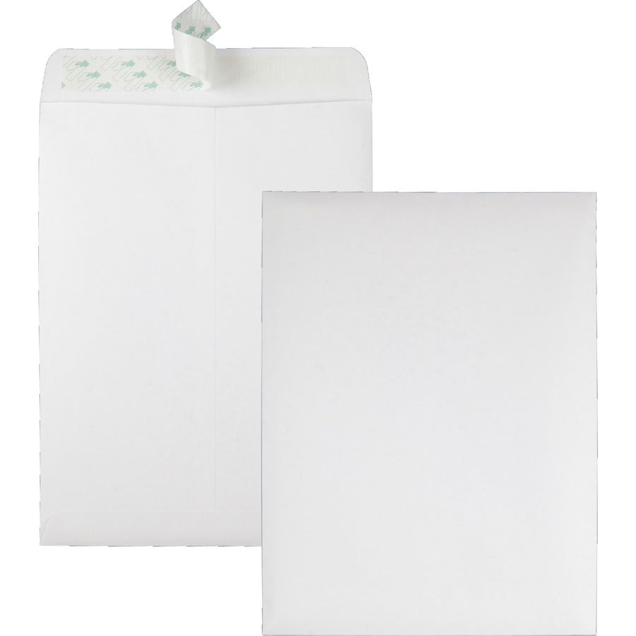 Quality Park 9 x 12 Catalog Envelopes with Redi-Strip&reg, Closure - Catalog - #10 1/2 - 9" Width x 12" Length - 28 lb - Peel & Seal - White - Wove - 100 / Box