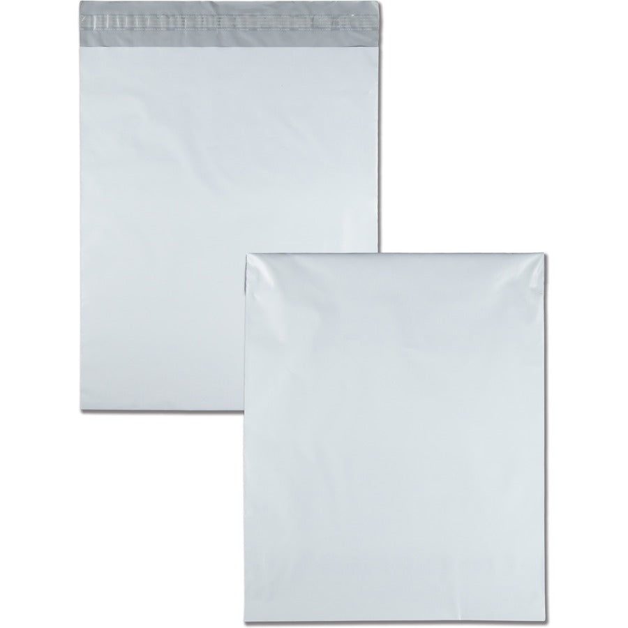 Quality Park White Poly Mailing Envelopes - Catalog - 14" Width x 17" Length - Self-sealing - White - Polypropylene - 100 / Pack
