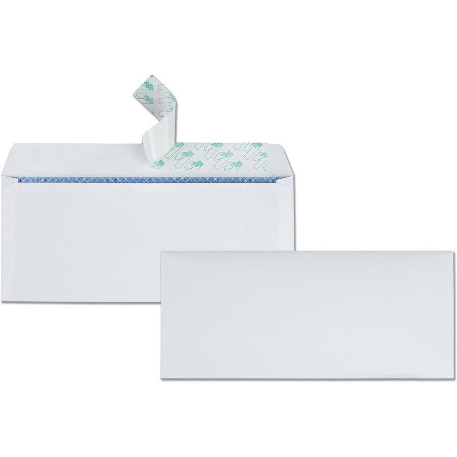 Quality Park Redi-Strip&reg, No. 10 Security Tinted Business Envelopes - Security - #10 - 4 1/8" Width x 9 1/2" Length - 24 lb - Self-sealing - White - Wove - 30 / Box