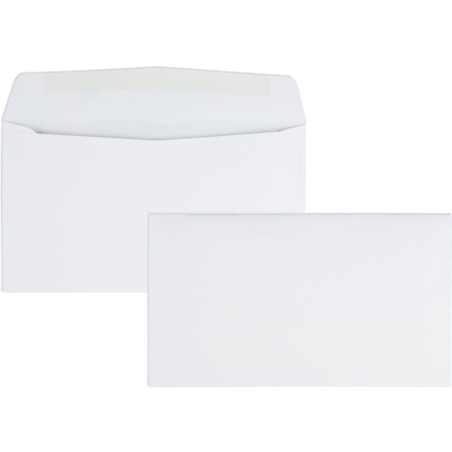 Quality Park No. 6-3/4 Business Envelopes with Gummed Flap - Business - #6 3/4 - 3 5/8" Width x 6 1/2" Length - 24 lb - Gummed - White - Wove - 500 / Box