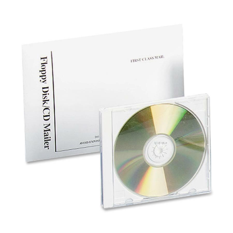 Quality Park Foam Lined Disk/CD Mailers - Disc/Diskette - 5 1/8" Width x 5" Length - Self-sealing - White - 25 / Box