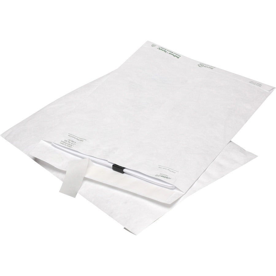 Survivor&reg, 10 x 13 DuPont Tyvek Catalog Mailer with Self-Seal Closure - Catalog - #13 1/2 - 10" Width x 13" Length - 14 lb - Peel & Seal - White - Tyvek - 50 / Box