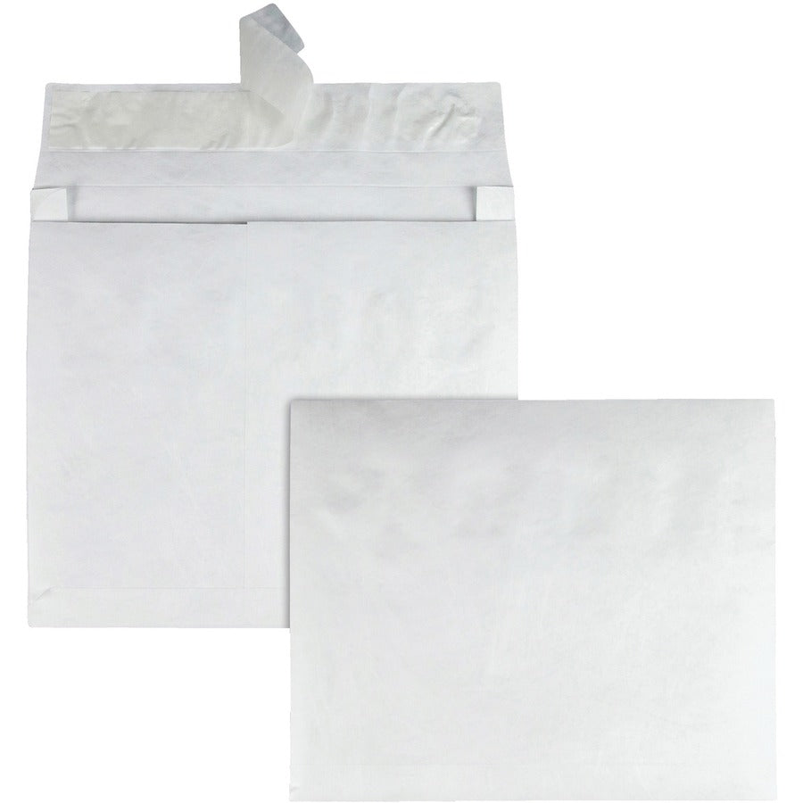 Survivor&reg, 10 x 13 x 2 DuPont Tyvek Expansion Mailers with Self-Seal Closure - Expansion - 10" Width x 13" Length - 2" Gusset - 18 lb - Peel & Seal - White - Tyvek - 100 / Carton