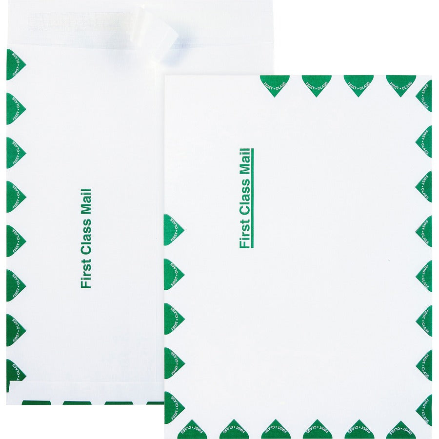 Quality Park 9 x 12 Ship-Lite&reg, First Class Mail Catalog Envelopes with Self-Seal Closure - First Class Mail - 9" Width x 12" Length - Self-sealing - White - 100 / Box