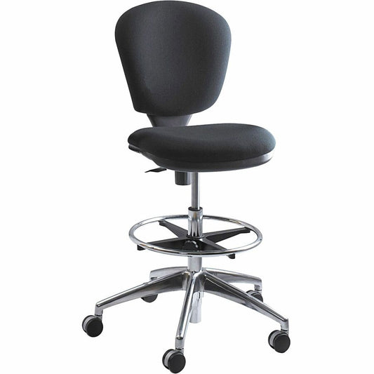 Safco Metro Extended Height Chair - Black Seat Color - Acrylic Seat Material - 5-star Base - 1 Each