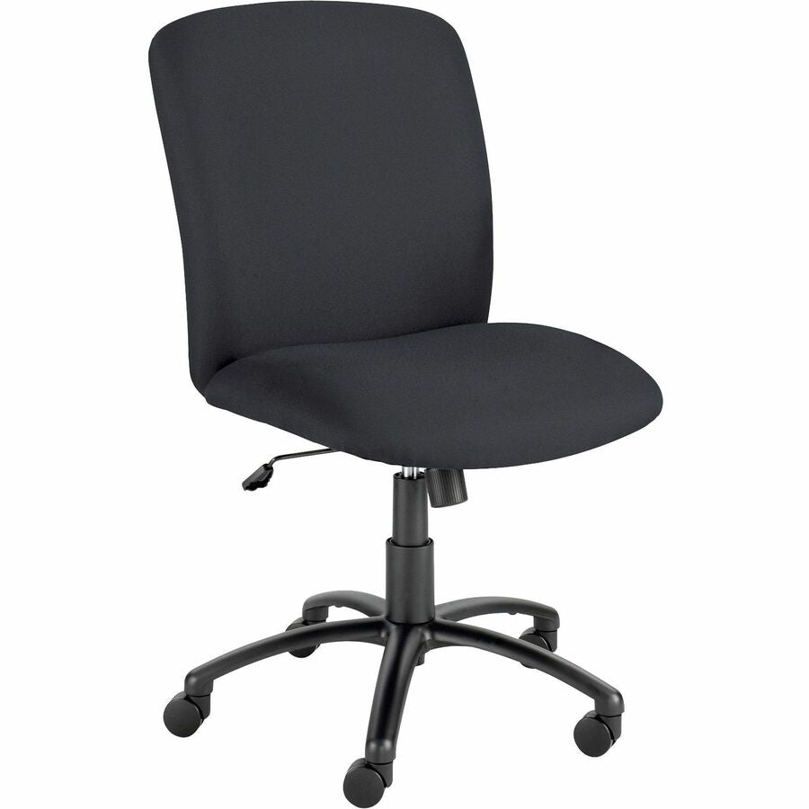 Safco Big & Tall Executive High-Back Chair - Black Seat Color - Foam, Polyester Seat Material - Polyester Back Material - Black Frame Color - Steel Frame Material - 5-star Base - Black - 1 Each