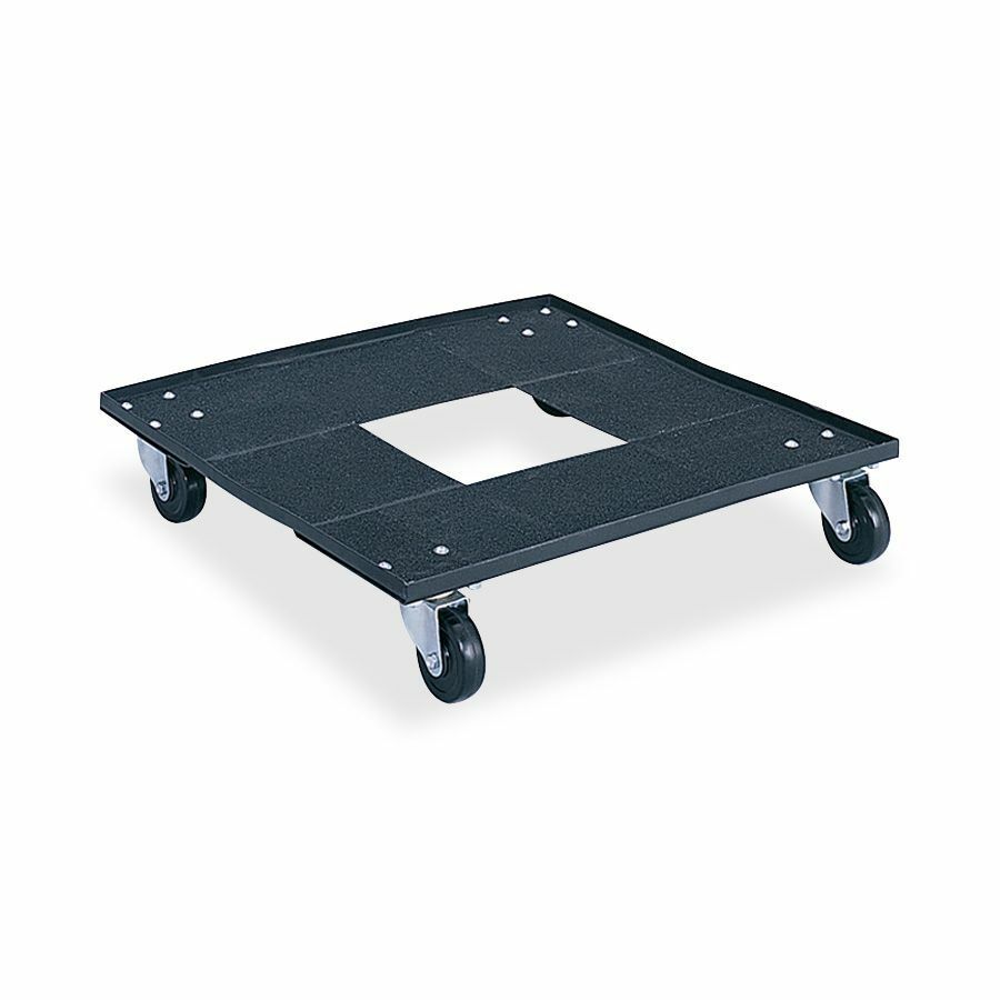 Safco Heavy-duty Stacking Chair Cart - 300 lb Load Capacity - 3" Caster Size - Steel - 23.12" Width x 23.12" Depth x 4.50" Height - Black - 1 Each