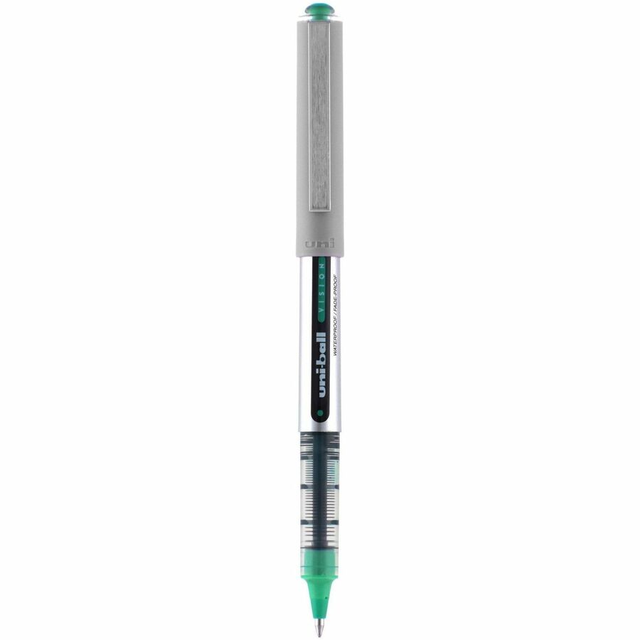 uniball™, Vision Rollerball Pens - Green Ink - 12 / Dozen