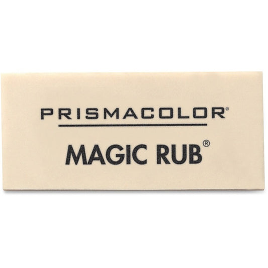 Prismacolor Magic Rub Eraser - Gray - Vinyl - 1" Width x 2.3" Height x 0.4" Depth - 12 / Dozen - Non-smudge, Non-marring, Smear Resistant
