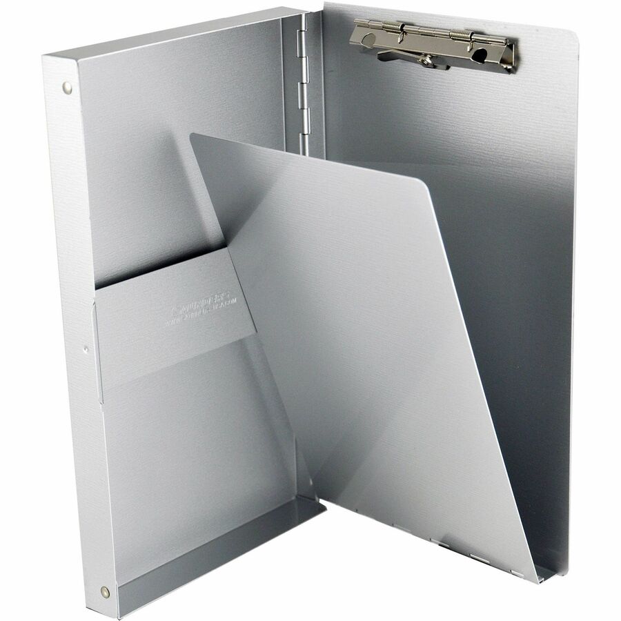 Saunders Snapak Side-open Storage Form Holder - 0.50" Clip Capacity - Storage for 30 Sheet - Side Opening - 5 21/32" x 9 1/2" Sheet Size - Aluminum - Silver - 1 Each