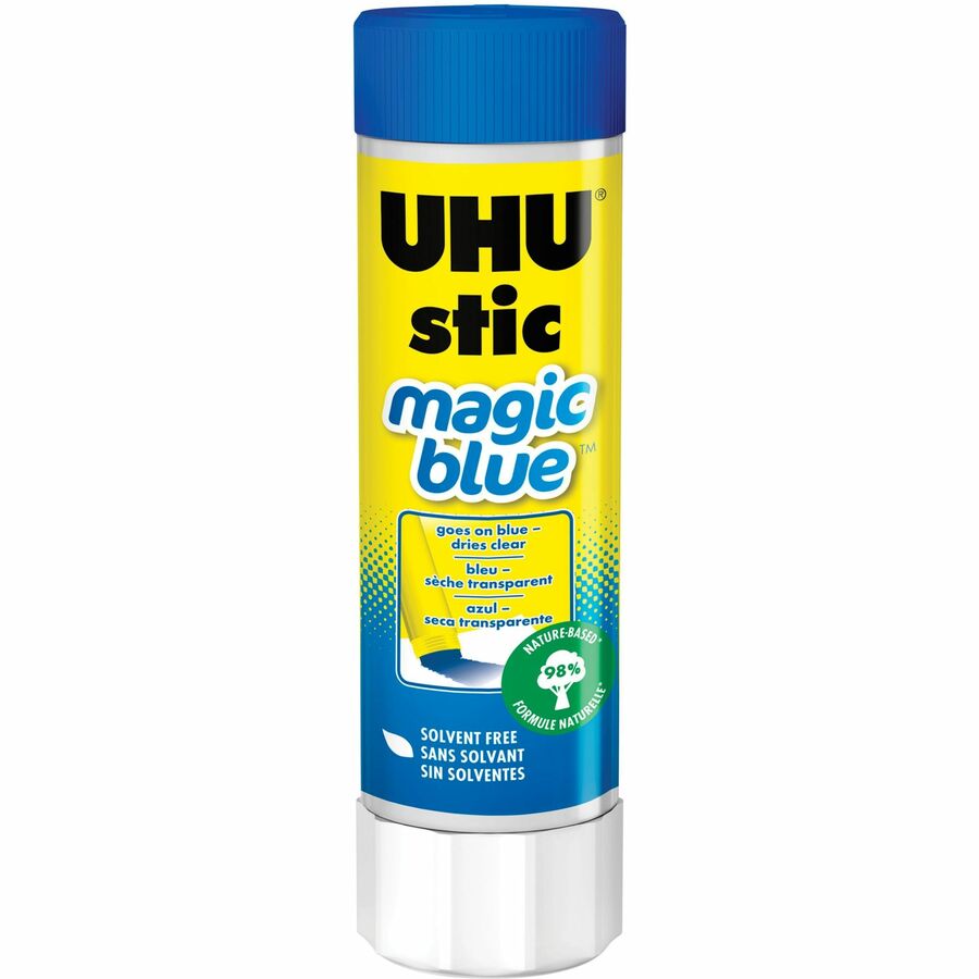 UHU Color Glue Stic, Blue, 40g - 1.41 oz - Blue - 12 / Box