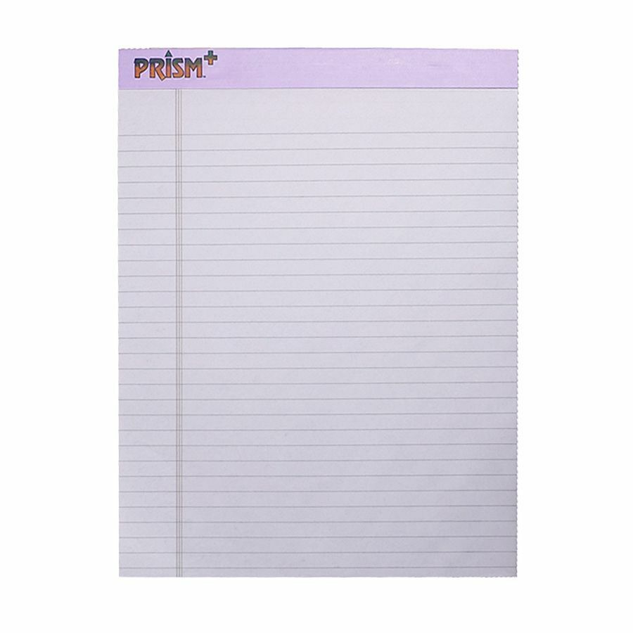 TOPS Prism Plus Colored Paper Pads - 50 Sheets - 0.34" Ruled - 8 1/2" x 11 3/4" Sheet Size - Orchid Paper - Chipboard Cover - Hard Cover - 12 / Pack