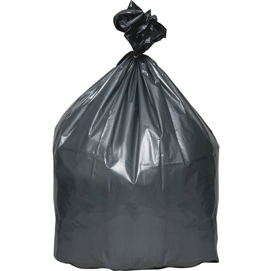 Berry Super Heavy-Duty Platinum Plus Liners - Large Size - 45 gal Capacity - 46" Length x 39" Width x 1.70 mil (43 Micron) Thickness - Black, Silver - Resin - 50 / Carton
