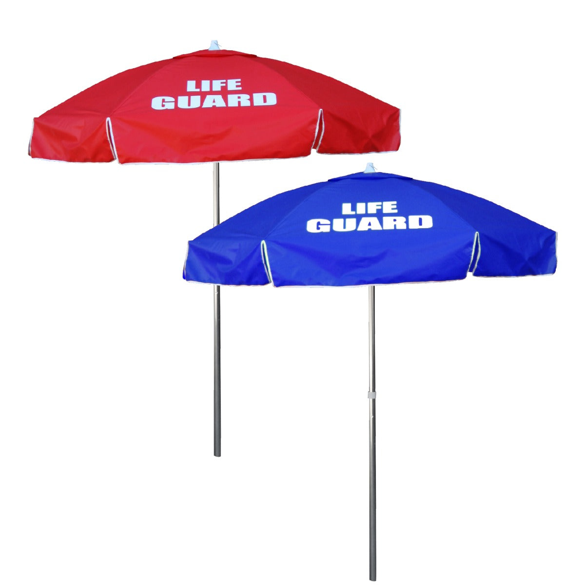 Kemp USA 6' Viny Umbrella with LIFE GUARD Logo, Royal Blue