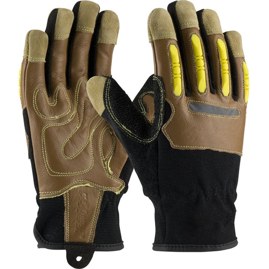 PIP Goatskin Palm Glove Fabric Back Finger Guard 3XL (Pair)