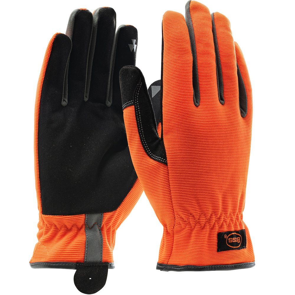 BOSS by PIP SYN Leather&hi-vis-pvc Grip S (Pair)