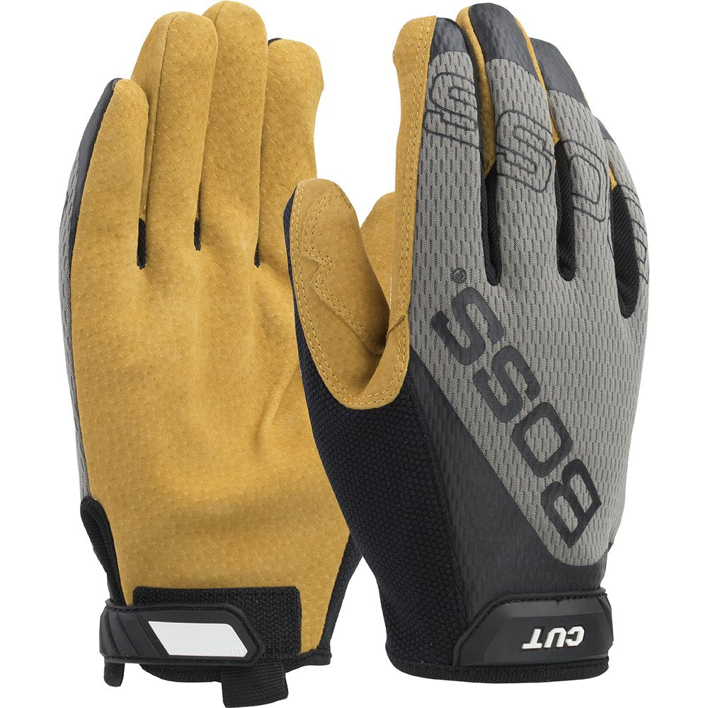 BOSS by PIP Prem Pigskin Palm Mesh Back Para-aramid Liner M (Pair)