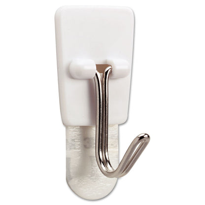 Small Toggle-Wire Hooks, Metal Wire, Silver, Supports 0.5 lb, 3/Pack