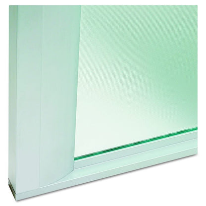 Glass Door Set With Silver Frame For 72" Wide Hutch, 17w x 16h, Clear, 4 Doors/Set