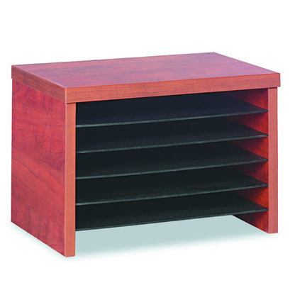 Alera Valencia Series Under-Counter File Organizer, 6 Sections, 15.75" x 9.88" x 10.88", Medium Cherry