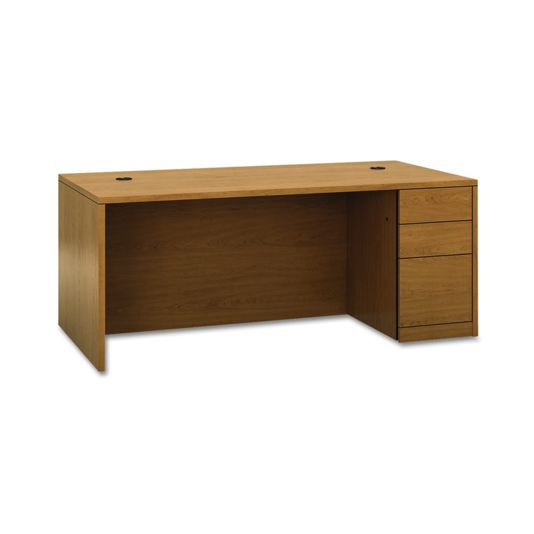 10500 Series "L" Workstation Right Pedestal Desk with Full-Height Pedestal, 72" x 36" x 29.5", Harvest