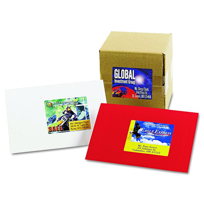 Vibrant Laser Color-Print Labels w/ Sure Feed, 3 x 3.75, White, 150/PK