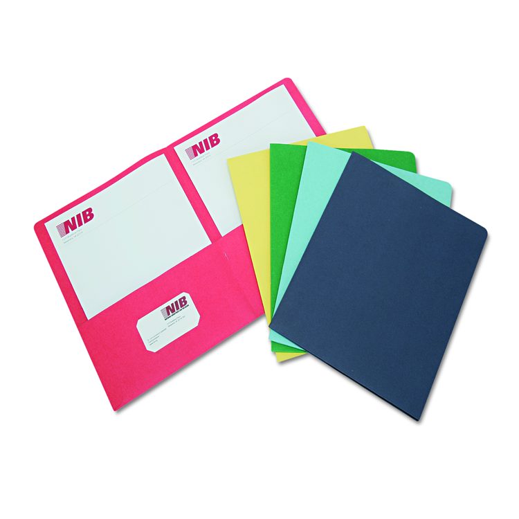 7510013162302, SKILCRAFT Double Pocket Portfolio, Accommodates (75) 11 x 8.5 Sheets, Assorted Colors, 25/Box