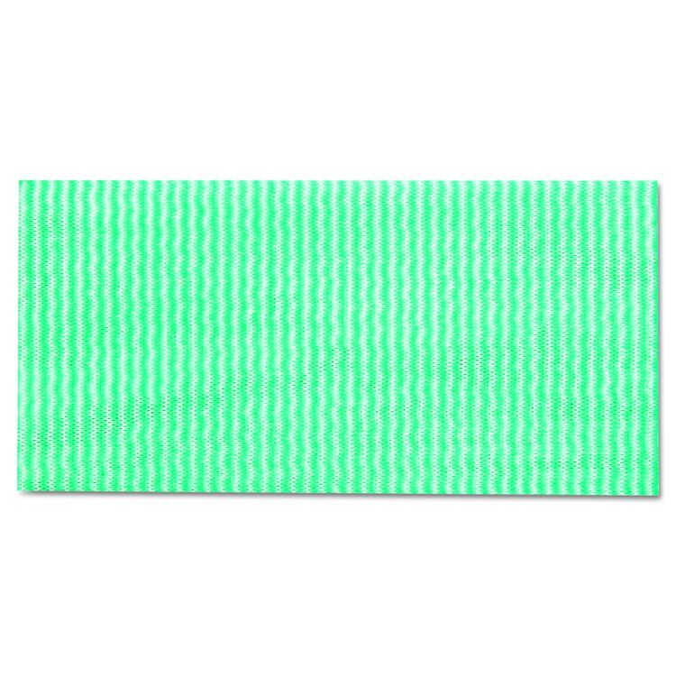 Wet Wipes, 14 x 21, White/Green, 100 Towels/Pack, 9/Carton